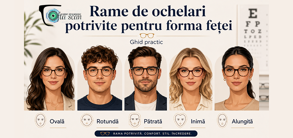 Rame de ochelari potrivite pentru forma feței: ghid practic