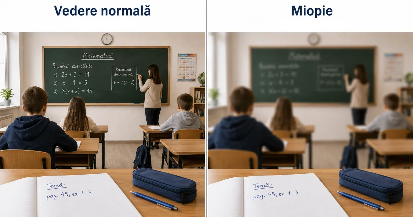 Consult oftalmolog pediatric ;a OftaScan Husi - determinarea dioptriilor la un copil de varsta scolara.